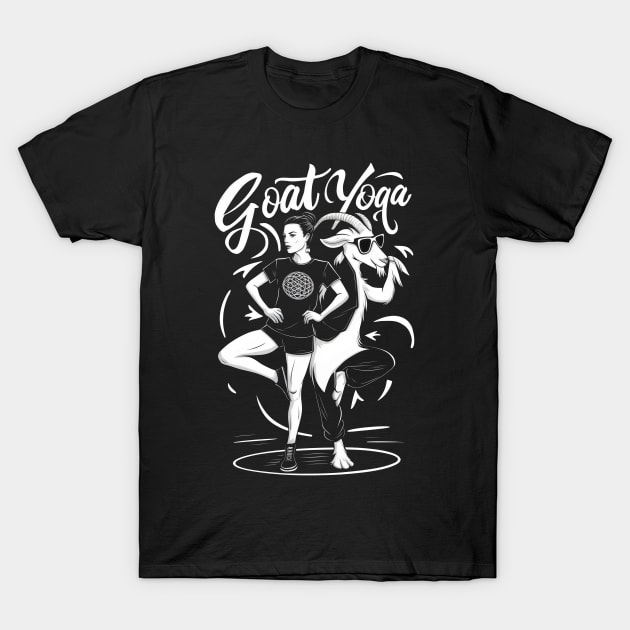 Goat Yoga With Goat T-Shirt by Primo Style